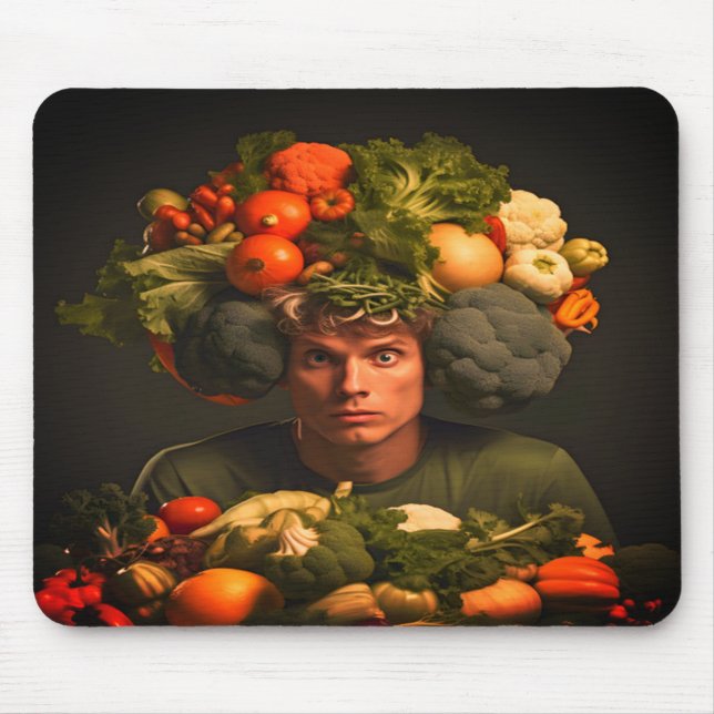 Gemüse Kopf Computer Laptop Mousepad (Vorne)