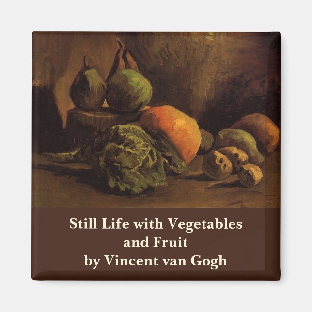 Gemüse und Obst von Vincent van Gogh Magnet (Vorne)