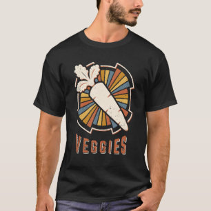 Gemüse Vegetarisch Vegan Vintage Klassiker Retro L T-Shirt