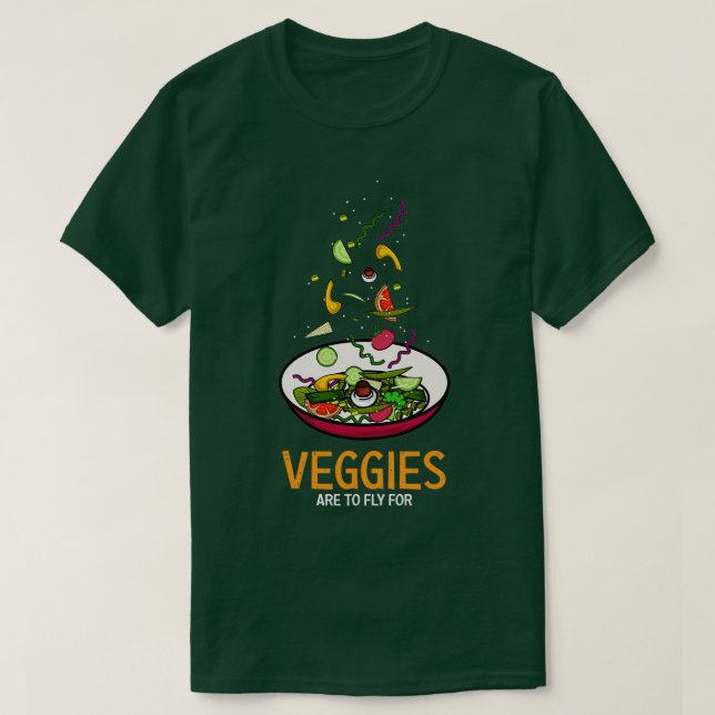 Gemüse vegetarisches Geschenk T-Shirt (Design vorne)