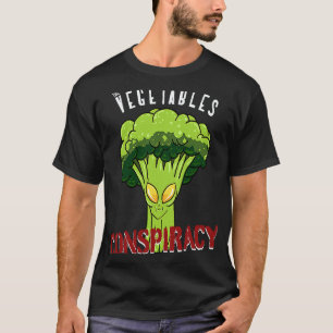 Gemüse Verschwörung Alien Brokkoli Vegan Sarkastis T-Shirt