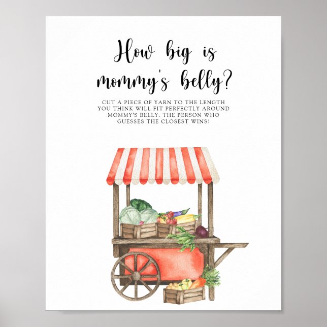 Gemüse - Wie groß ist der Bauch der Mama Poster (Vorne)