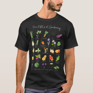 Gemüsealphabet-Gärtner-Gartenarbeit Gemüse T-Shirt
