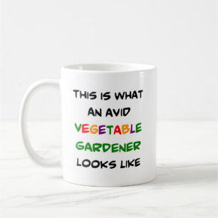 Gemüsebauer, begeistert kaffeetasse