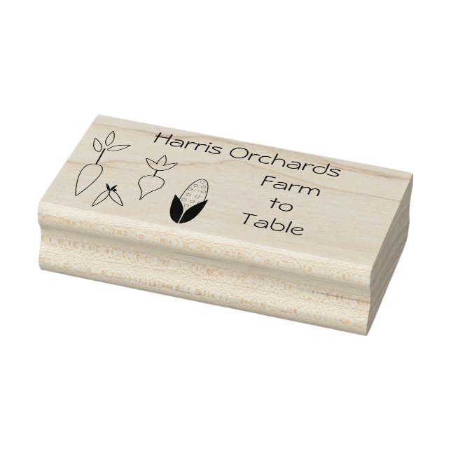 Gemüsebauernhof zum Tisch Briefmarke Gummistempel (Stempel)