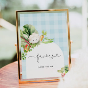 Gemüseblauer Babydusche Favoriten Poster