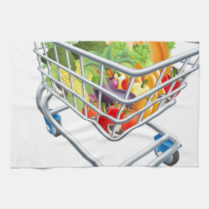 GemüseEinkaufswagen-Laufkatze Geschirrtuch