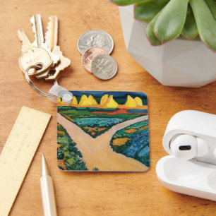 Gemüsefelder von August Macke, Vintage Fine Art Schlüsselanhänger