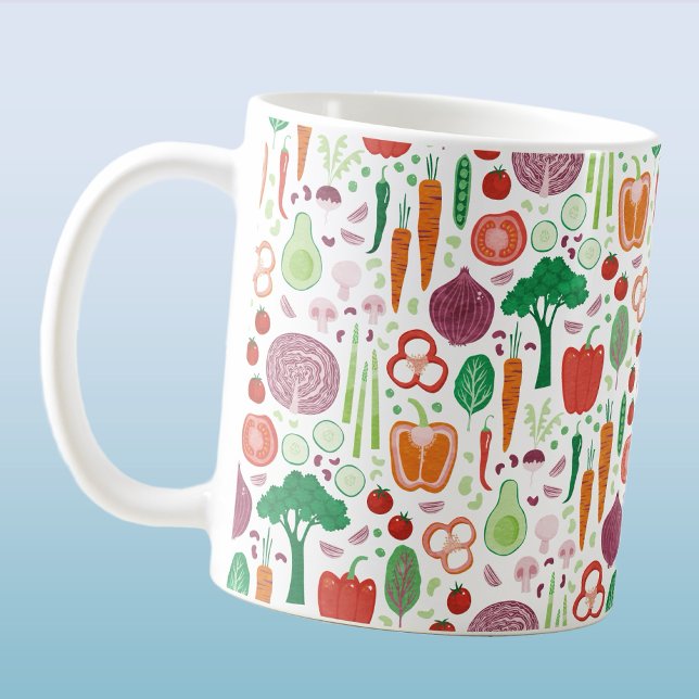 Gemüsegarten Kaffeetasse (Fun vegetable pattern coffee mug)