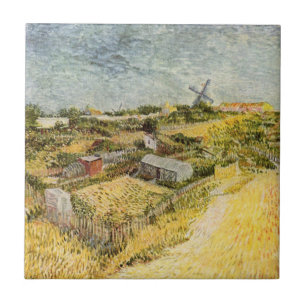 Gemüsegärten, Montmartre von Vincent van Gogh Fliese