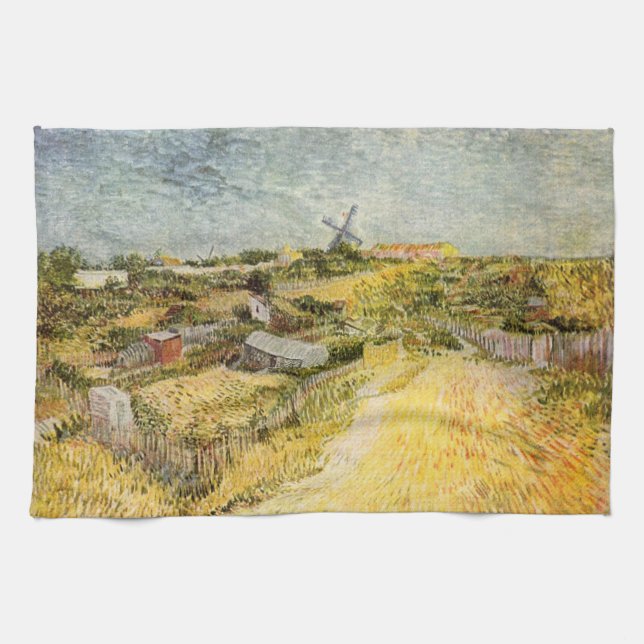Gemüsegärten, Montmartre von Vincent van Gogh Geschirrtuch (Horizontal)