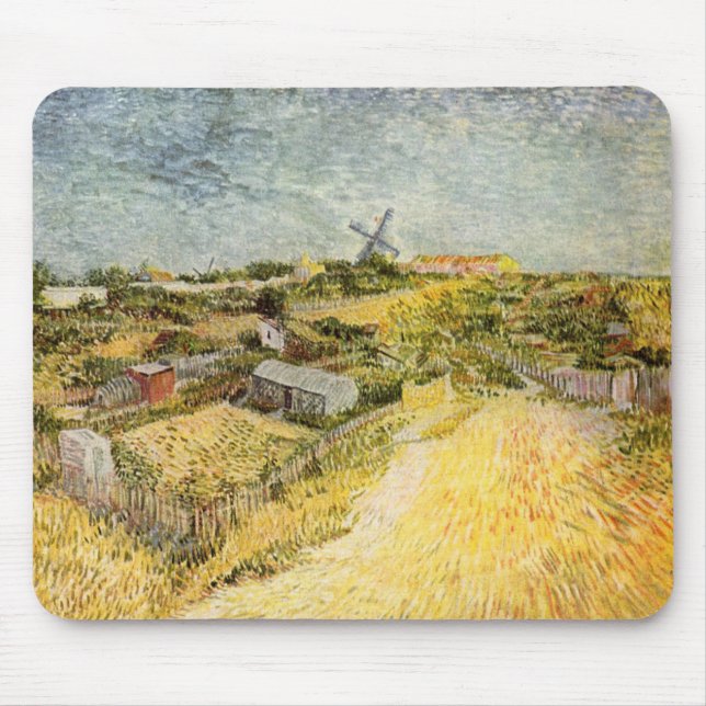 Gemüsegärten, Montmartre von Vincent van Gogh Mousepad (Vorne)