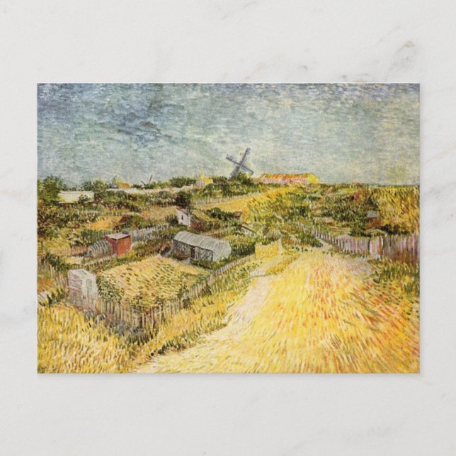 Gemüsegärten, Montmartre von Vincent van Gogh Postkarte (Vorderseite)