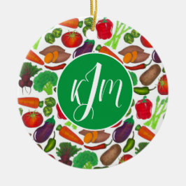 Gemüsegarten produzieren Grünmarktprodukte Keramik Ornament