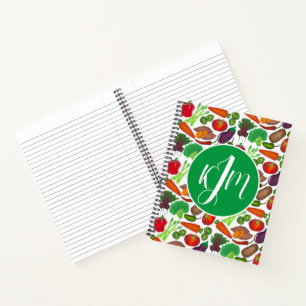 Gemüsegarten produzieren Grünmarktprodukte Notizbuch
