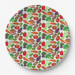 Gemüsegarten produzieren Grünmarktprodukte Pappteller