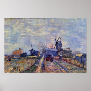 Gemüsegärten und Moulin De Blut-Flosse Poster