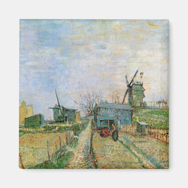 Gemüsegarten von Vincent van Gogh in Montmartre Magnet (Vorne)