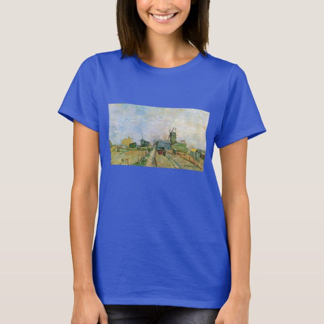 Gemüsegarten von Vincent van Gogh in Montmartre T-Shirt (Vorderseite)