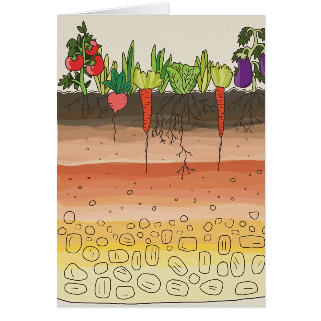 Gemüsegartenbodenerde überlagert Naturkunst (Vorne)