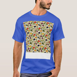 Gemüsegartiges, nahtloses Muster Veggie Leafy Grün T-Shirt