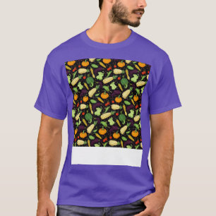 Gemüsegartiges, nahtloses Muster Veggie Leafy Grün T-Shirt