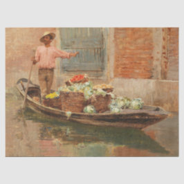 Gemüsehändler in Venedig (von Vincenzo Caprile) Seidenpapier