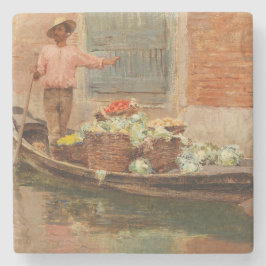 Gemüsehändler in Venedig (von Vincenzo Caprile) Steinuntersetzer