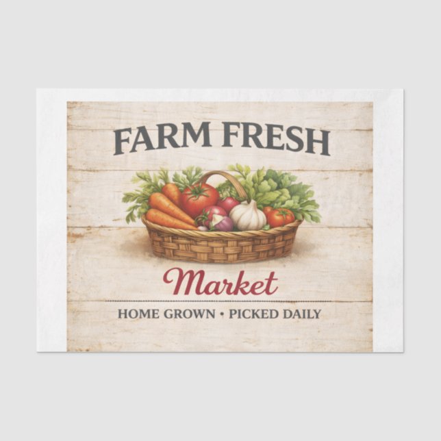 Gemüsemarkt  seidenpapier (Vorderseite)