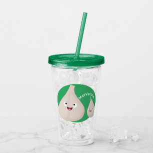 Gemüsemodelle für niedlichen Knoblauch-Cartoon Acryltrinkbecher