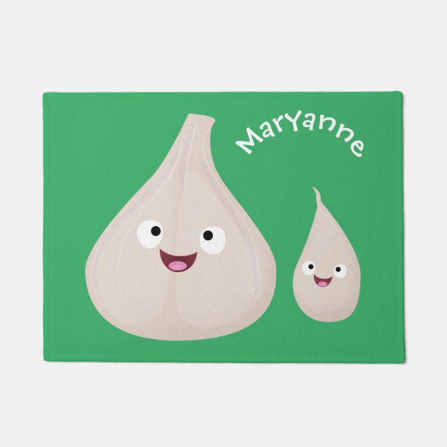 Gemüsemodelle für niedlichen Knoblauch-Cartoon Fußmatte (Vorderseite)