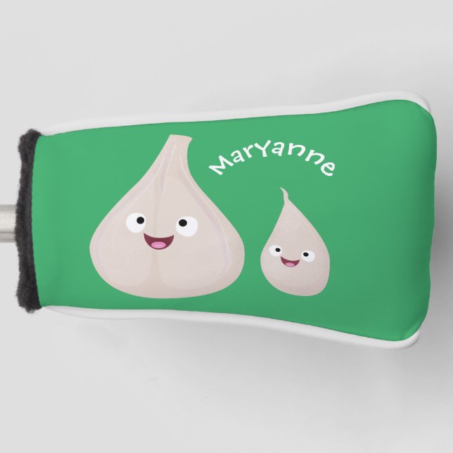 Gemüsemodelle für niedlichen Knoblauch-Cartoon Golf Headcover (Vorderseite)