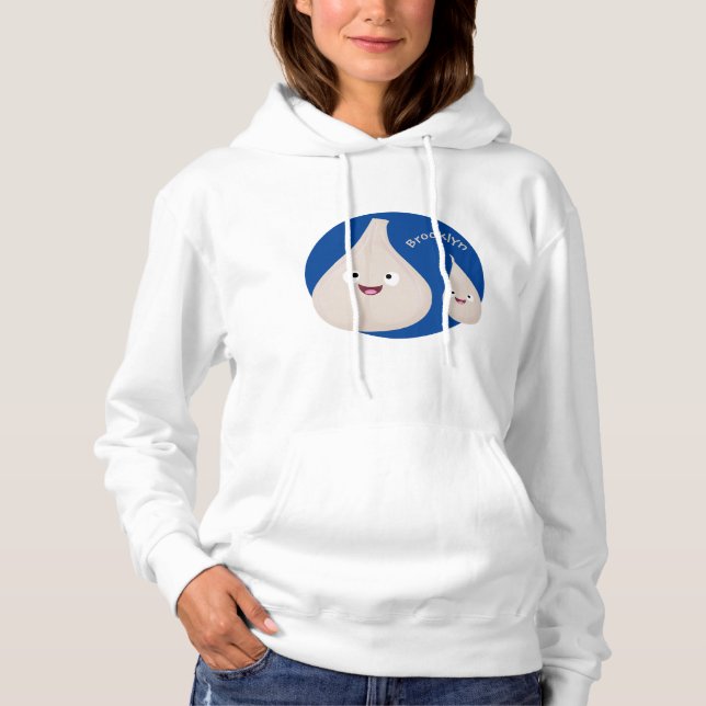 Gemüsemodelle für niedlichen Knoblauch-Cartoon Hoodie (Vorderseite)