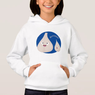 Gemüsemodelle für niedlichen Knoblauch-Cartoon Hoodie