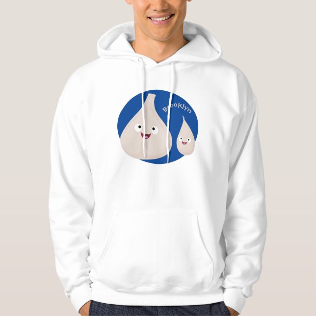 Gemüsemodelle für niedlichen Knoblauch-Cartoon Hoodie (Vorderseite)