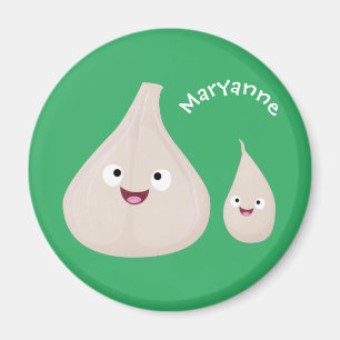 Gemüsemodelle für niedlichen Knoblauch-Cartoon Magnet
