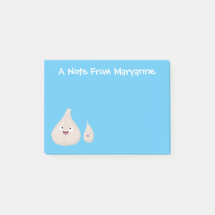 Gemüsemodelle für niedlichen Knoblauch-Cartoon Post-it Klebezettel