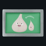 Gemüsemodelle für niedlichen Knoblauch-Cartoon Rechteckige Gürtelschnalle<br><div class="desc">Dieser fröhliche Knoblauch und freundliche Nelkenpal werden in niedlichem Cartoon-Illustrationsstil gezeichnet.</div>