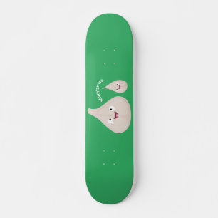 Gemüsemodelle für niedlichen Knoblauch-Cartoon Skateboard