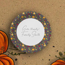 Gemüsemuster Grauer Erntedank