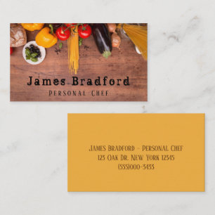 Gemüsepflanze an Bord Persönlicher Koch Visitenkarte