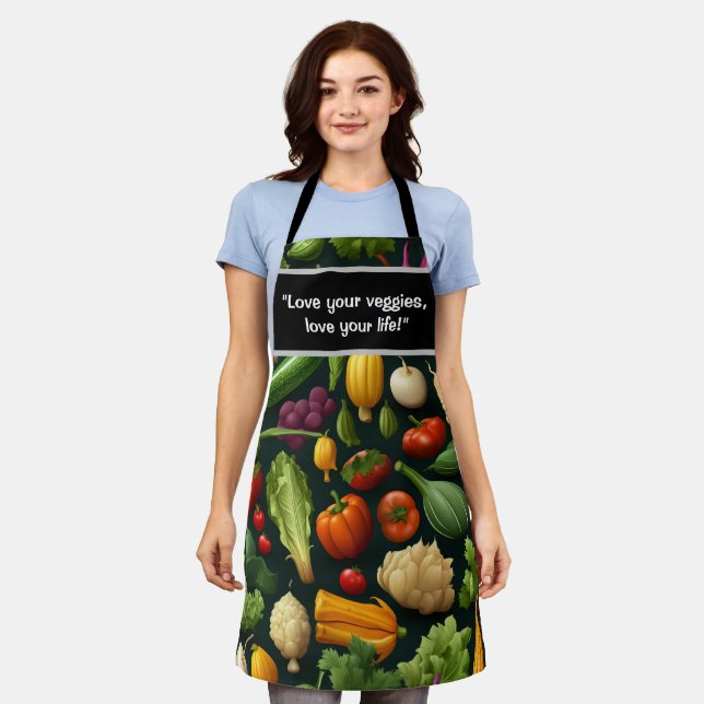 Gemüsepflanzen zum Koch in der Küche Schürze (Getragen)