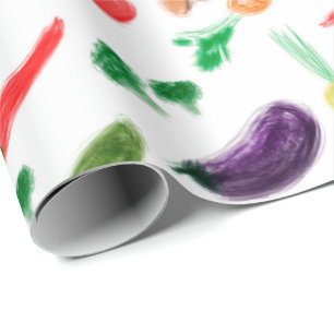 Gemüsesorten Tomatenzepfefferkarottenpilz c Geschenkpapier