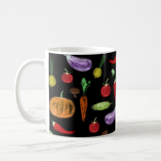 Gemüsesorten Tomatenzepfefferkarottenpilz c Kaffeetasse (Links)