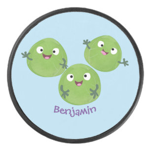 Gemüsesorten von Funny Brussels Cartoon Eishockey Puck