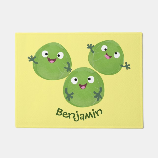 Gemüsesorten von Funny Brussels Cartoon Fußmatte (Vorderseite)