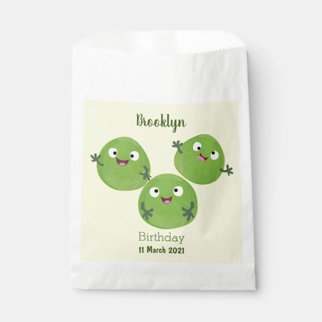Gemüsesorten von Funny Brussels Cartoon Geschenktütchen (Vorderseite)