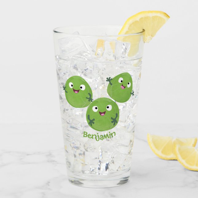 Gemüsesorten von Funny Brussels Cartoon Glas (Rückseite Ice)