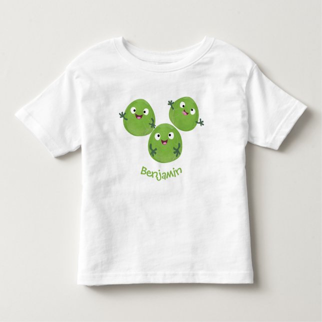 Gemüsesorten von Funny Brussels Cartoon Kleinkind T-shirt (Vorderseite)
