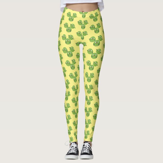Gemüsesorten von Funny Brussels Cartoon Leggings (Vorderseite)
